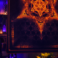 Fluro Neon Lycra Tapestry of "Morningstar" - UV Active!