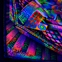 UV Active NEON Fluro Tapestry / Backdrop of Hyperdimensional Harmonics
