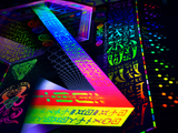 Neon UV Active Fluro Tapestry / Backdrop of Prismatic Equation