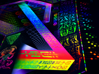 Neon UV Active Fluro Tapestry / Backdrop of Prismatic Equation