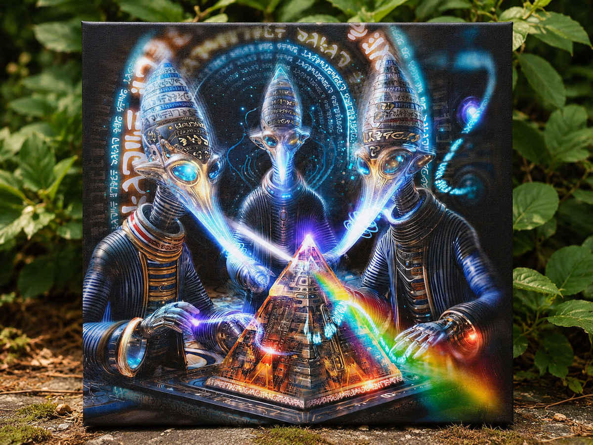 "The Architects" Stretched Canvas Print
