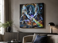 "The Architects" Stretched Canvas Print