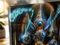 Meta-Droid Mantra Stretched Canvas Print