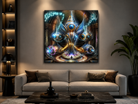 Meta-Droid Mantra Stretched Canvas Print