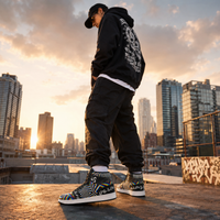 Psychedelic Rainbow High-Top Streetwear Shoes | Festival Sneakers | Unisex Statement Footwear