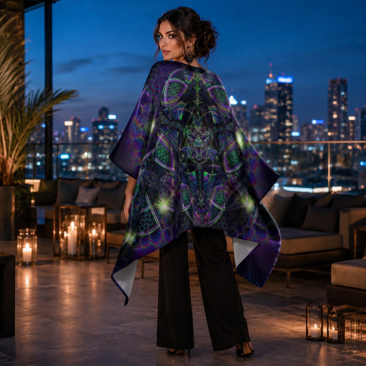 Trance Nectar Draped Kimono