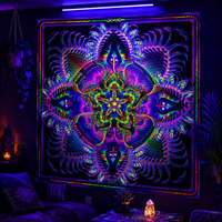 NEON Lycra Tapestry / Backdrop - Prismatic Mandala 100 cm
