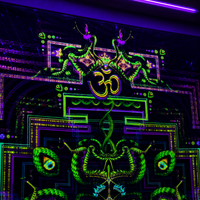 UV Active NEON Fluro Tapesty / Backdrop - Divine Yantra