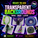 132 Psychedelic 3D Render PNG Assets