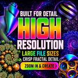 3D Fractal Asset Pack - Psychedelic Art Graphic Assets