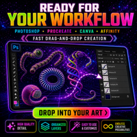 65 Psychedelic 3D Tentacle PNG Assets, Transparent Abstract Graphic Elements for Digital Art, Collage & Design