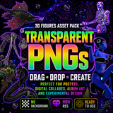 3D Figure Asset Pack - Psychedelic Art Graphic Assets