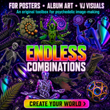 3D Figure Asset Pack - Psychedelic Art Graphic Assets