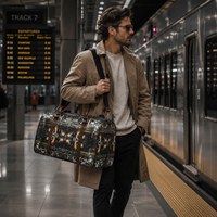 Blitzed Duffel Bag, Psychedelic Travel Bag, Canvas Weekender Bag, Gym Bag, Overnight Bag, Festival Bag