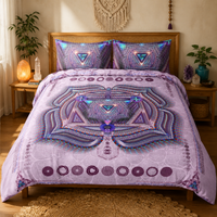 Root Chakra Bedding Set, Muladhara Duvet Cover Set, Spiritual Boho Bedroom Decor, Sacred Geometry Bedding, Chakra Room Decor