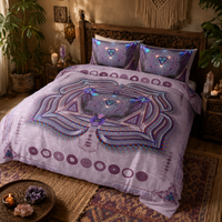 Root Chakra Bedding Set, Muladhara Duvet Cover Set, Spiritual Boho Bedroom Decor, Sacred Geometry Bedding, Chakra Room Decor