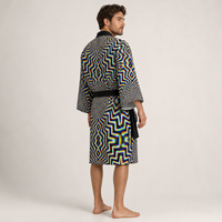Chromadelic Kimono Robe lifestyle three-quarter back view