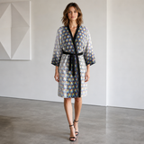 Chromatic Flower Peignoir Kimono — lifestyle front