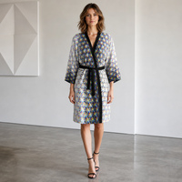 Chromatic Flower Peignoir Kimono — lifestyle front
