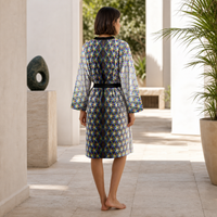 Chromatic Flower Peignoir Kimono — lifestyle back