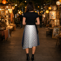 Chromatic Flower Wrap Skirt — lifestyle back
