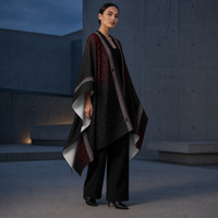 Geometrix Draped Kimono lifestyle three-quarter front view