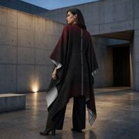 Geometrix Draped Kimono lifestyle three-quarter back view
