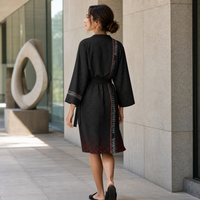 Geometrix Peignoir Kimono — lifestyle three-quarter back