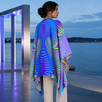 Holowave Draped Kimono lifestyle three-quarter back view