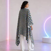 Hypnodelica Draped Kimono lifestyle three-quarter back view