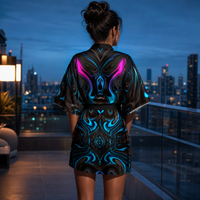 Liquid Sky Kimono Robe lifestyle back view
