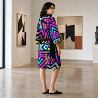 Mystic Mandala Kimono Robe lifestyle three-quarter back view