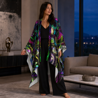 Mystic Temptation Draped Kimono lifestyle three-quarter front view