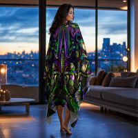 Mystic Temptation Draped Kimono lifestyle three-quarter back view