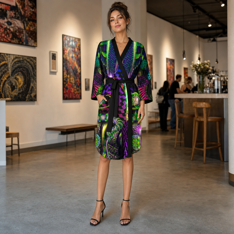 Mystic Temptation Peignoir Kimono — lifestyle front
