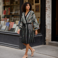 Organix Peignoir Kimono — lifestyle three-quarter front