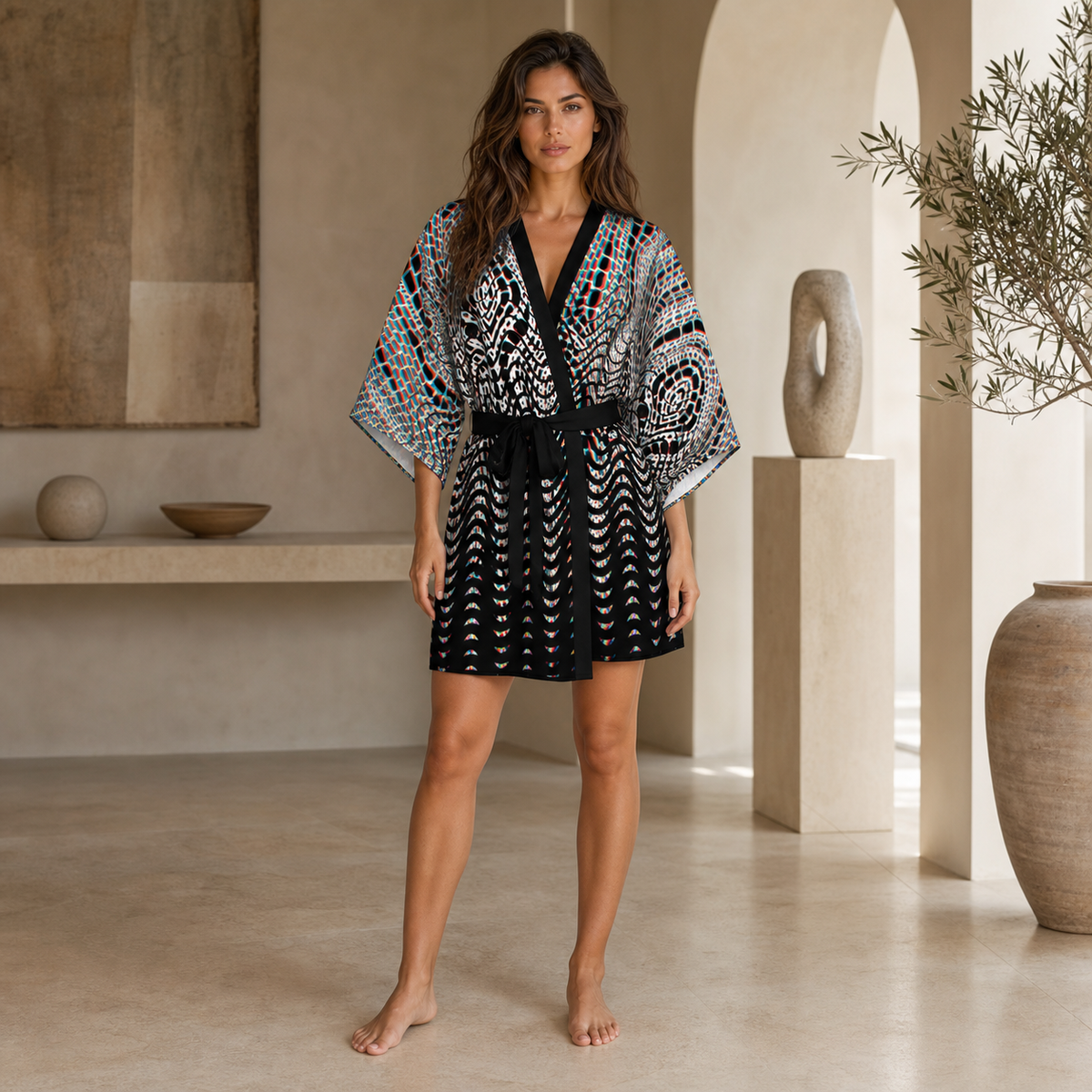 Organix Kimono Robe lifestyle front view