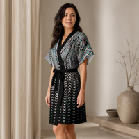 Organix Kimono Robe lifestyle three-quarter front view