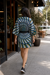 Phonetic Vortex Kimono Robe lifestyle back view