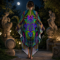Primordial Draped Kimono lifestyle back view