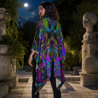 Primordial Draped Kimono lifestyle three-quarter back view