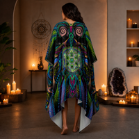 Primordial Presence Draped Kimono lifestyle back view