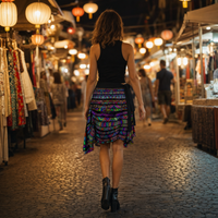Rainbow Tribe Wrap Skirt — lifestyle back
