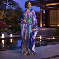 Satyam Shivam Sundram Draped Kimono lifestyle three-quarter front view