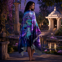 Satyam Shivam Sundram Draped Kimono lifestyle three-quarter back view