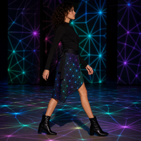 Starseed Wrap Skirt — wearer-left profile lifestyle view