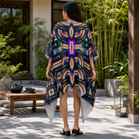 Tea Daze Draped Kimono lifestyle back view