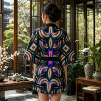 Tea Daze Kimono Robe lifestyle back view