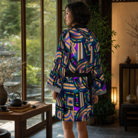 Tea Daze Kimono Robe lifestyle three-quarter back view