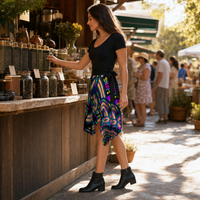 Tea Daze Wrap Skirt — lifestyle left profile